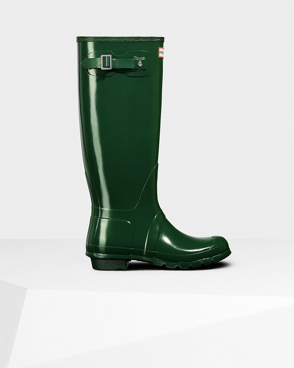 Hunter Original Gloss Tall Rain Boots - Buy Womens Green - SLMDFA810